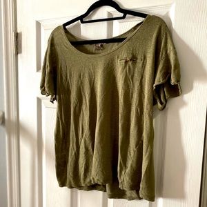 Green Slouchy Short Sleeve Tee Shirt Large